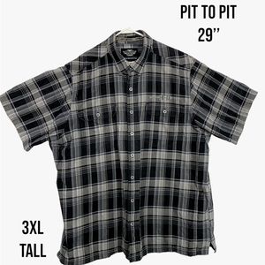 HARLEY-DAVIDSON Mens grey and blue plaid